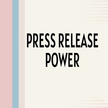 press release power | PDF