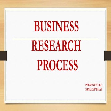 Business Research process