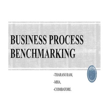 Business process benchmarking