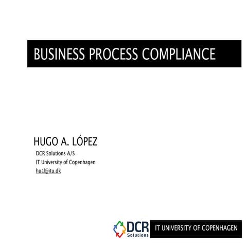 Business process compliance 