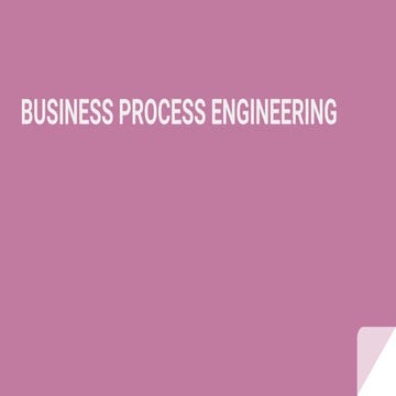 Business process engineering
