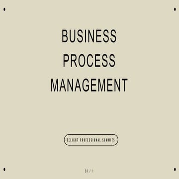 Business process management