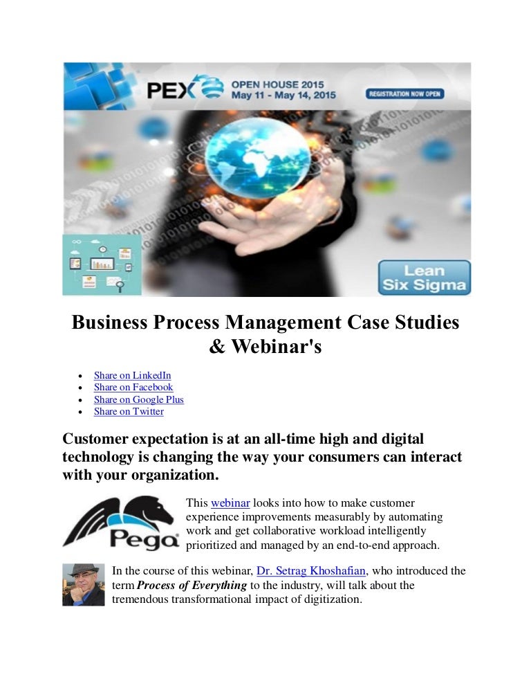Business Process Management Case Studies