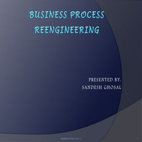 Business process reengineering