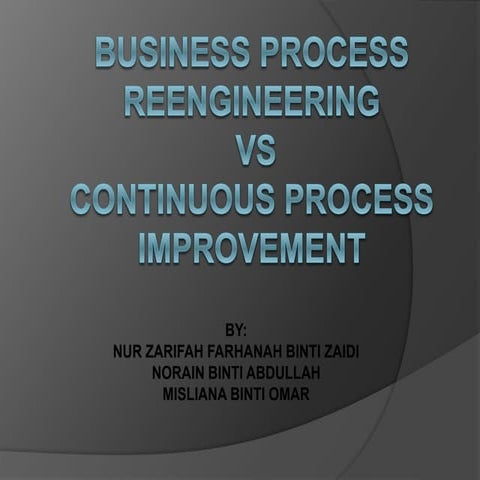 Business process reengineering
