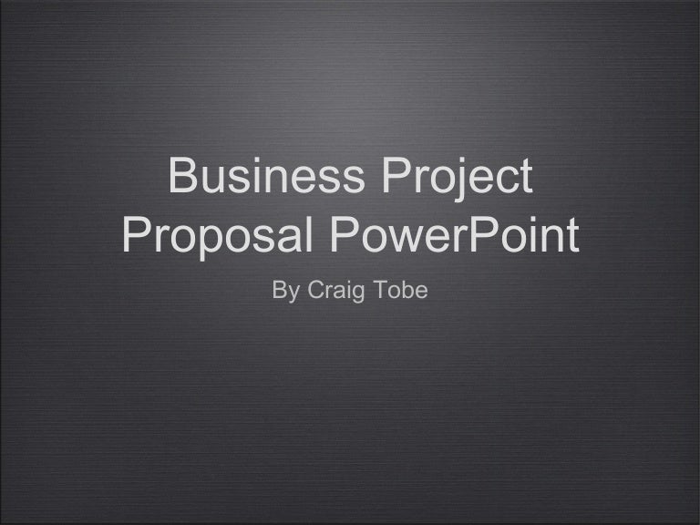 business project proposal power point