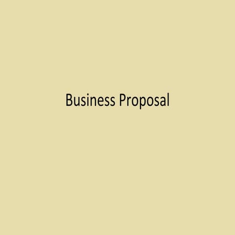 Business Proposal | PPT