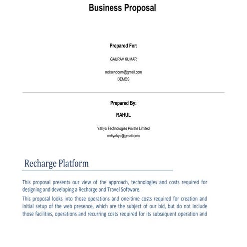 Business proposal