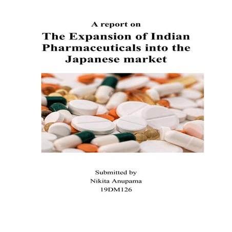 Business proposal indian pharma in japan