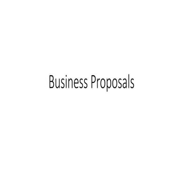 Business Proposals PPT use it at your own discretion