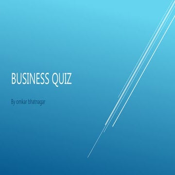 Business Quiz