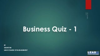 Business quiz 1