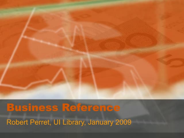 Business Reference Spring 2009