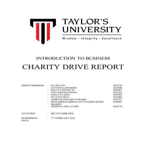 Introduction to Business Final Assignment Report | DOCX