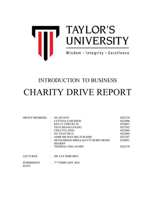 Introduction to Business Final Assignment Report | DOCX