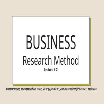 Comprehensive Business Research Methods: Scientific Thinking and ...