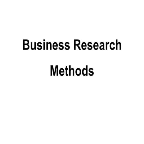 Business research methods