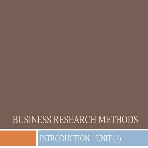 Business Research Methods