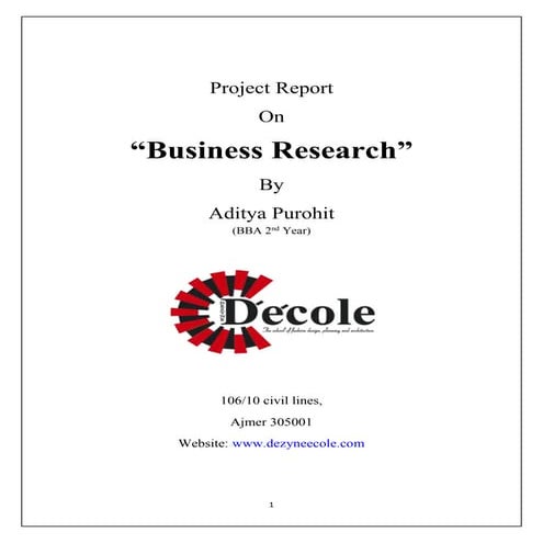 Business research project