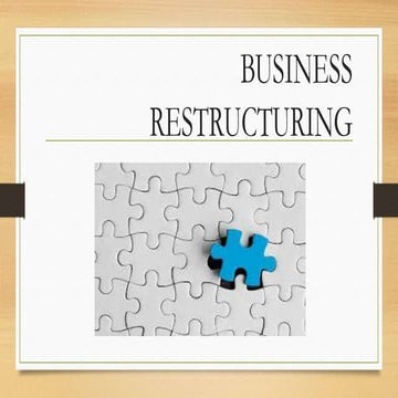 Business restructuring | PPT