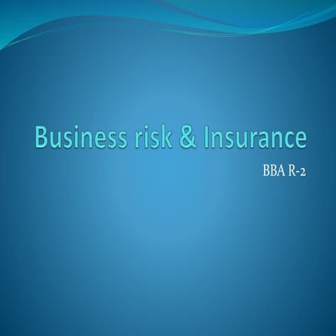 Business risk & Insurance