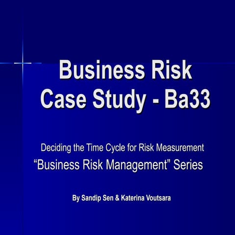 Business Risk Case Study Ba33