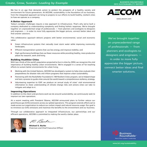 Create, Grow, Sustain: Leading by Example