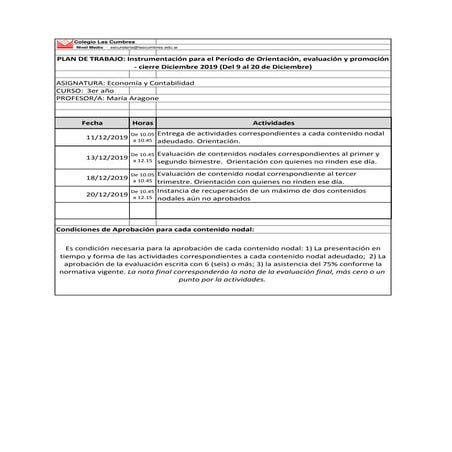 Business s3   plan de trabajo - dic 2019