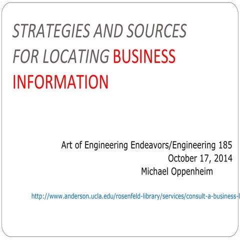 Business searching for engineering 185 fri am power point october 17 2014