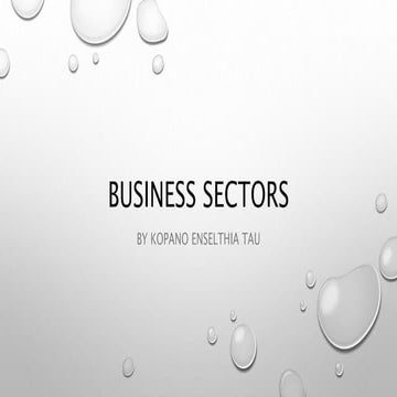 Business sectors slideshare