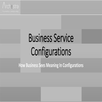 Business Service Configurations