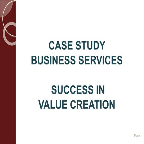 Business Services: Success In Value Creation