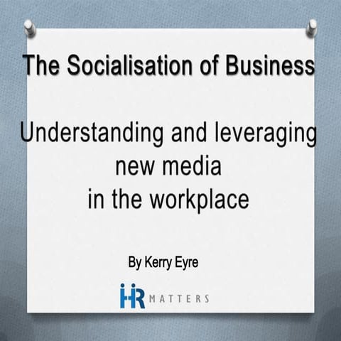 The Socialisation of Business