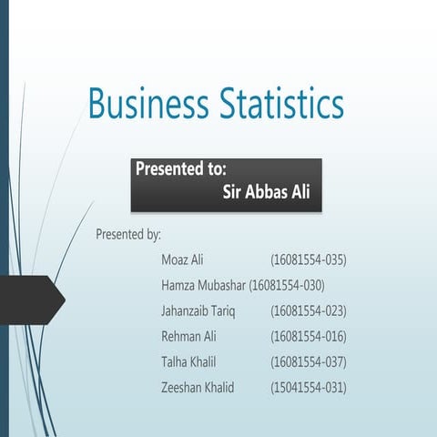 Business statistics | PPT