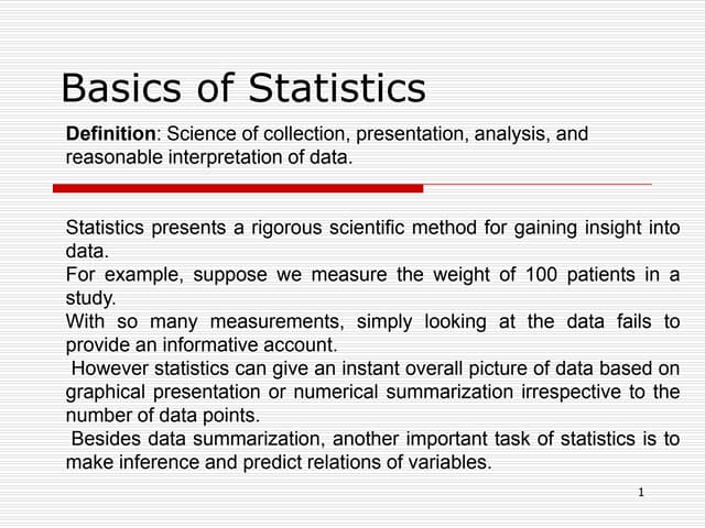 Business statistics (Basics)