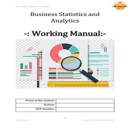 Business statistics and analytics