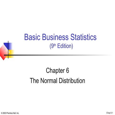 Business Statistics Chapter 6