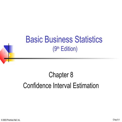 Business Statistics Chapter 8