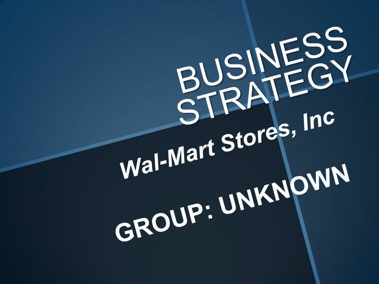 Business strategy Walmart