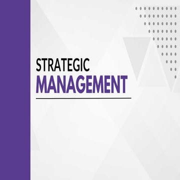 Strategic management or Business Strategy | PPT