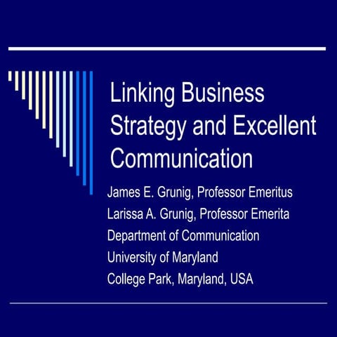 Business Strategy And Excellent Communication