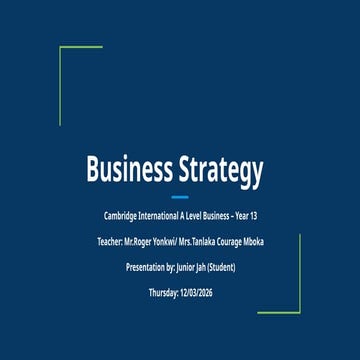 An Introduction To Business Strategy | PPT