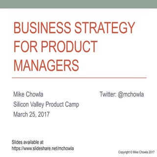 Business Strategy for Product Manag...