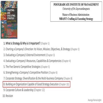 Business Strategy Lecture advance mba pmba