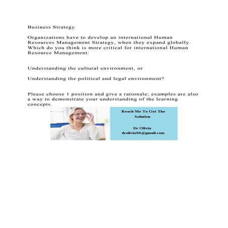 Business StrategyOrganizations have to develop an international .docx
