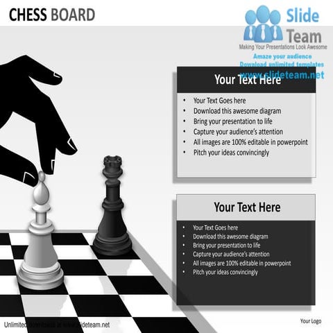 Business strategy using chess pieces power point slides and ppt diagram templ...