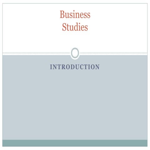 business studies for students of business