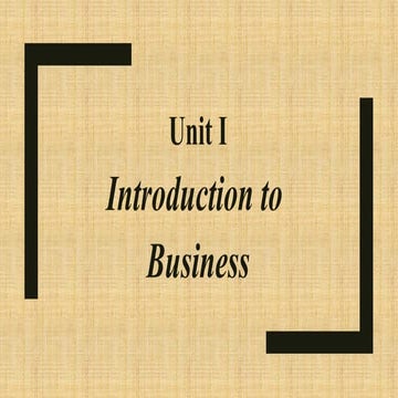 Introduction to Business : Business Studies