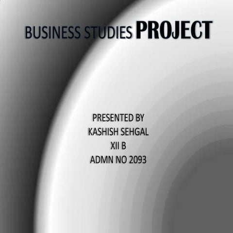 Business studies project