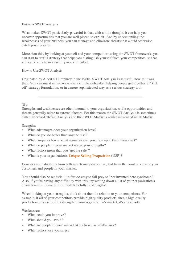 list strengths and weaknesses examples